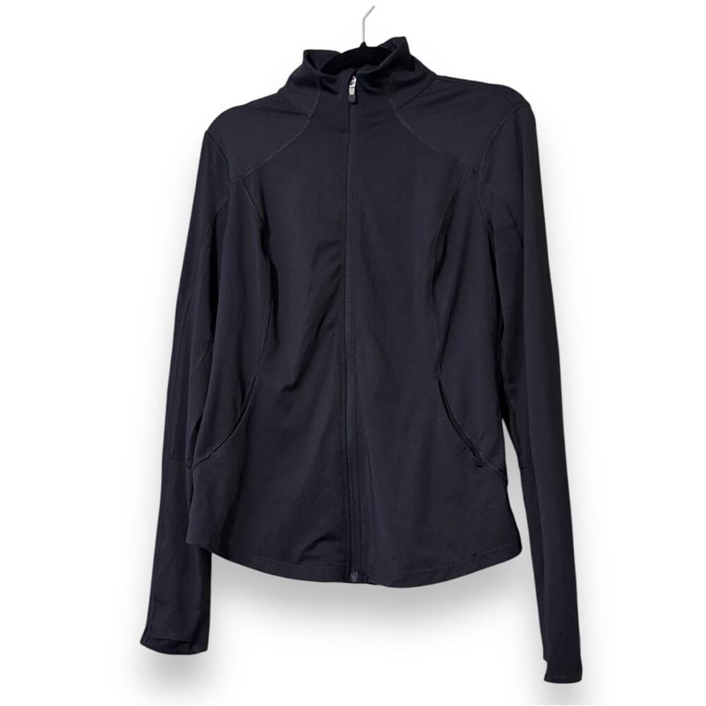TEK GEAR workout gear women's size medium black pullover long sleeve 1/4 zip top